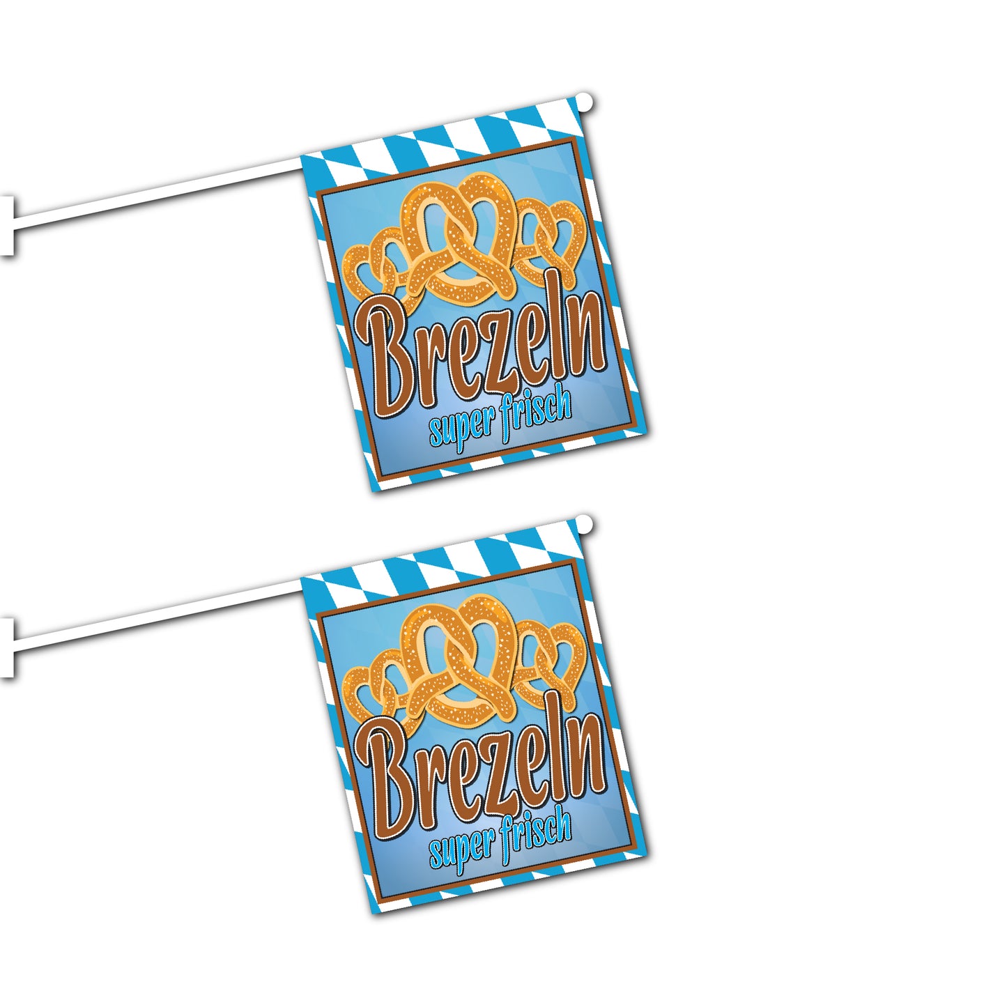 2er Set Brezel Fahnen mit System