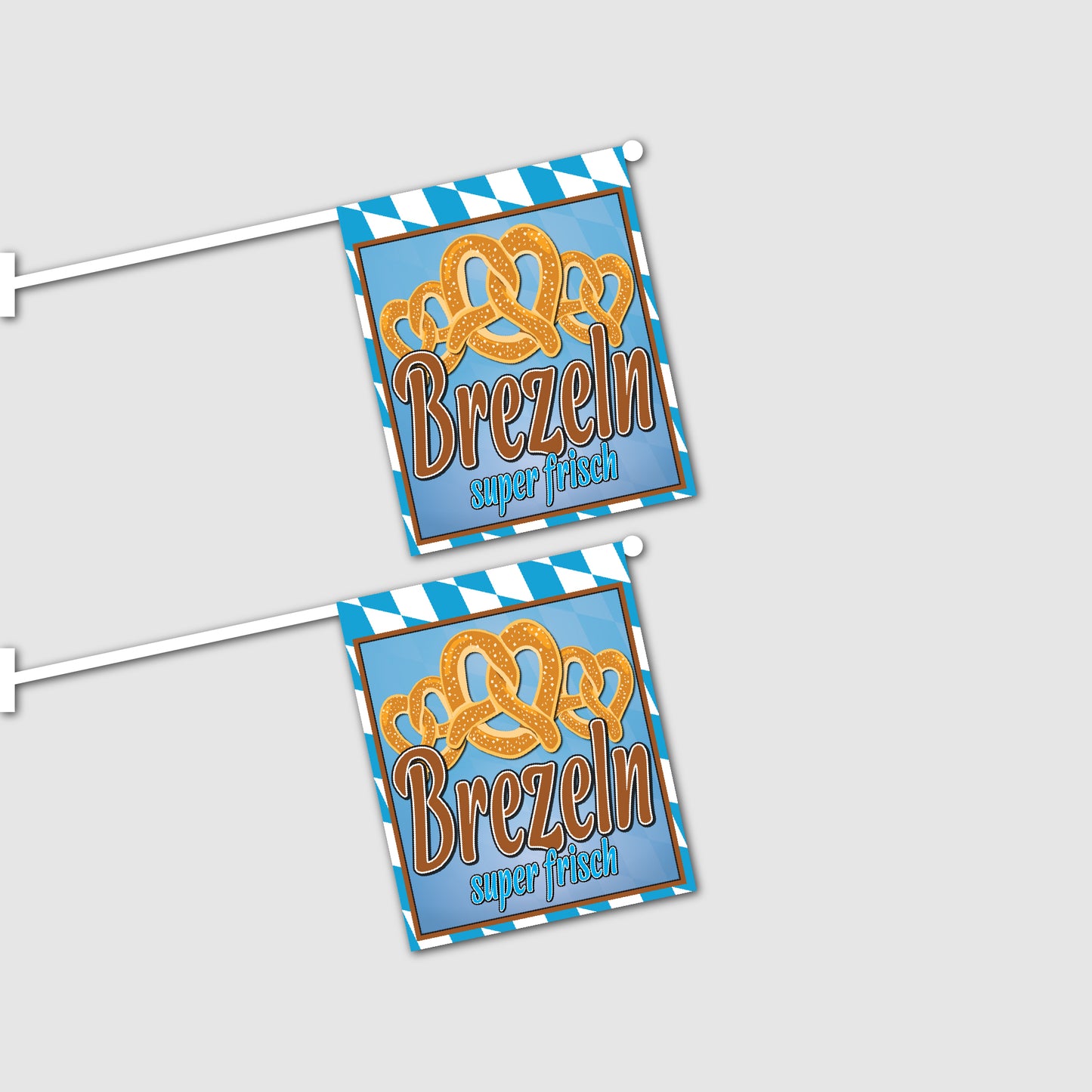 2er Set Brezel Fahnen mit System