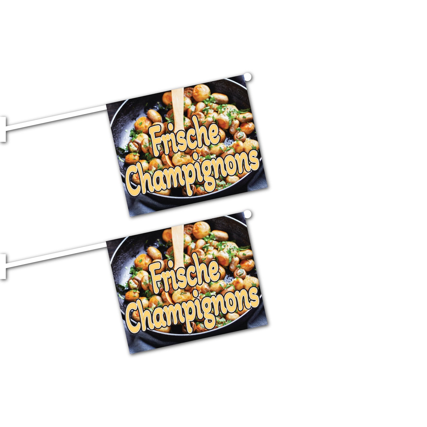 2er Set Champignons Fahnen mit System