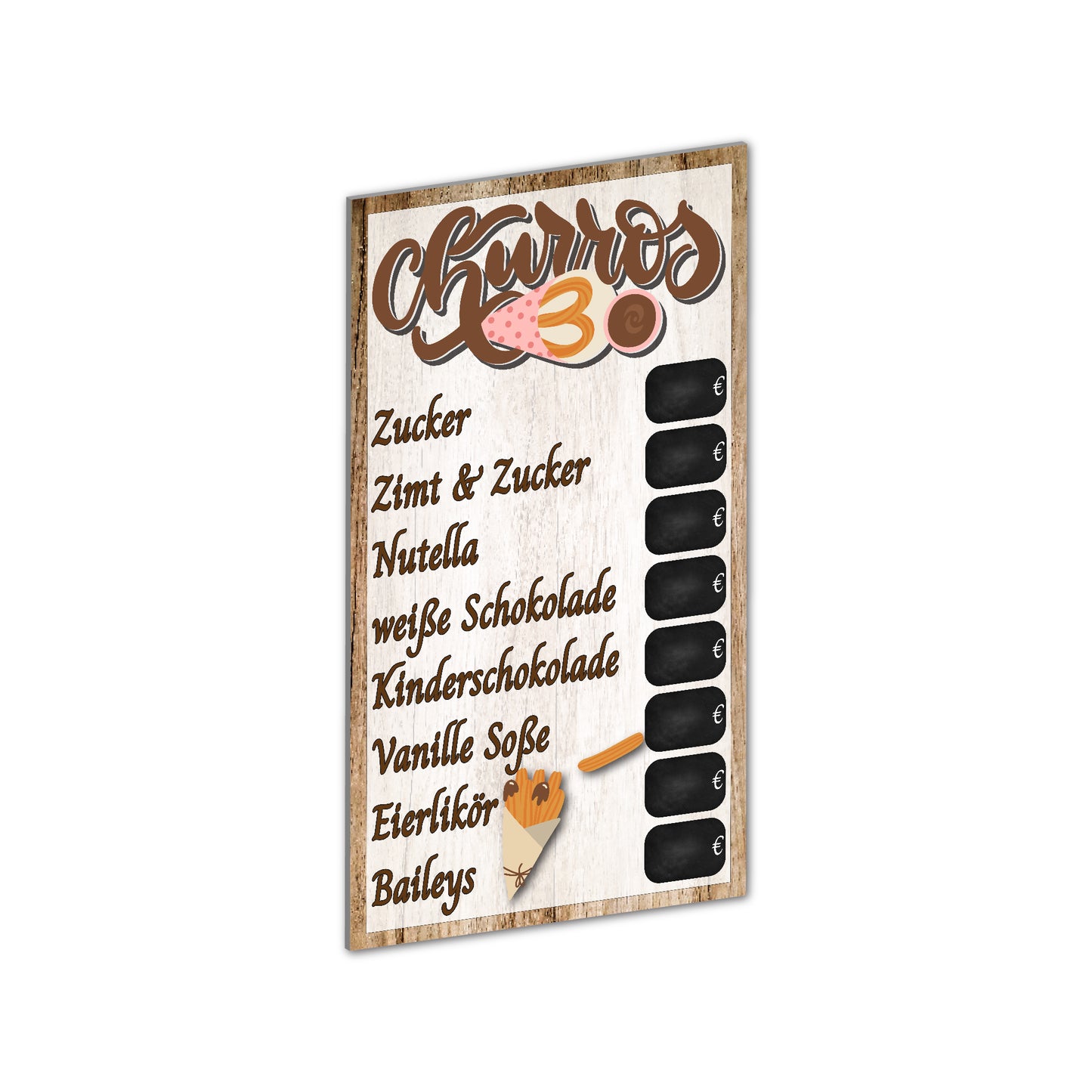 Churros Preistafel