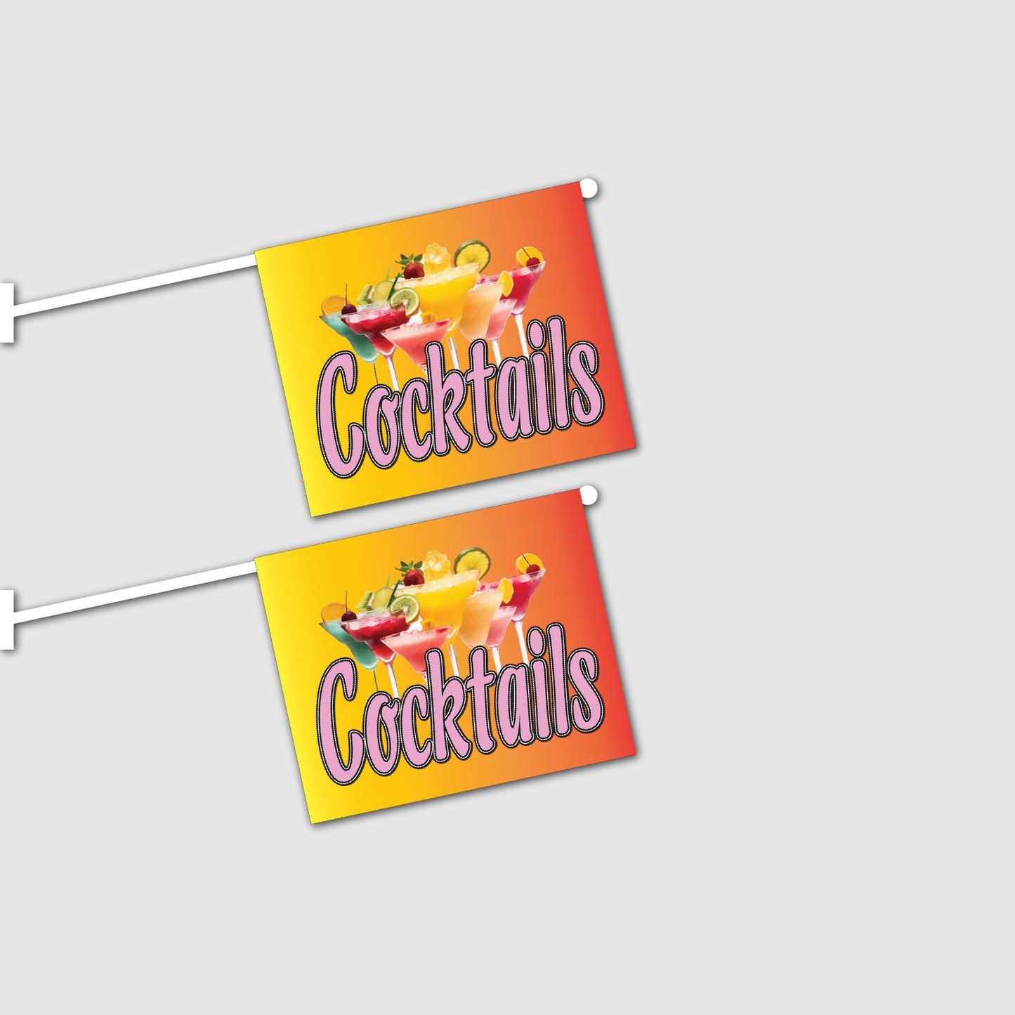 2er Set Cocktail Fahnen mit System