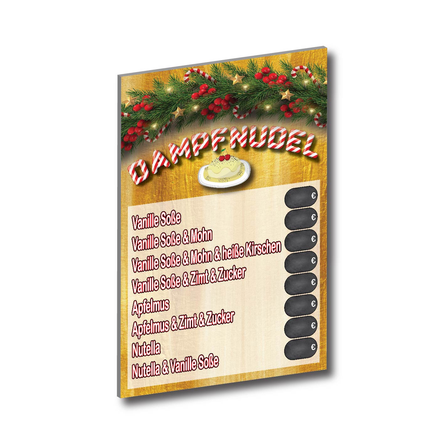 Dampfnudel Preistafel