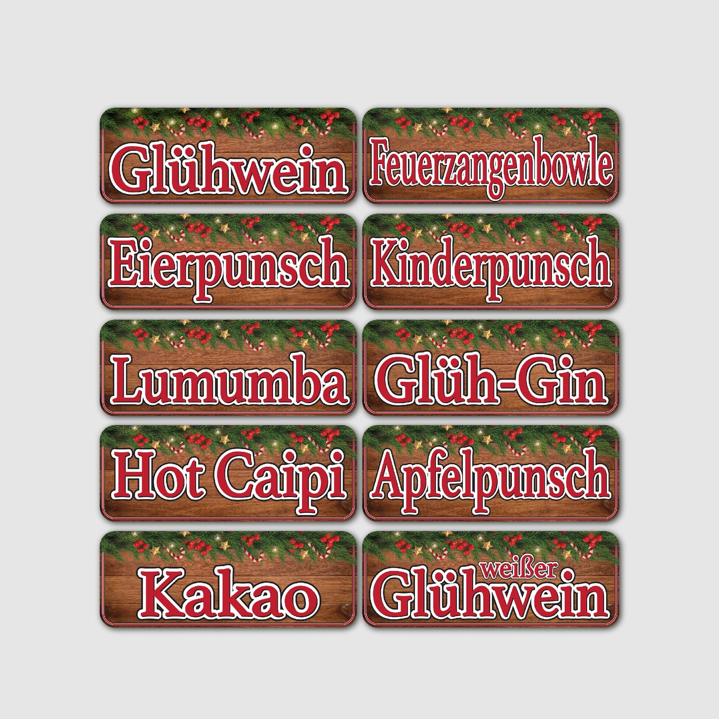 Unterhänger Glühweinstand 5er Set