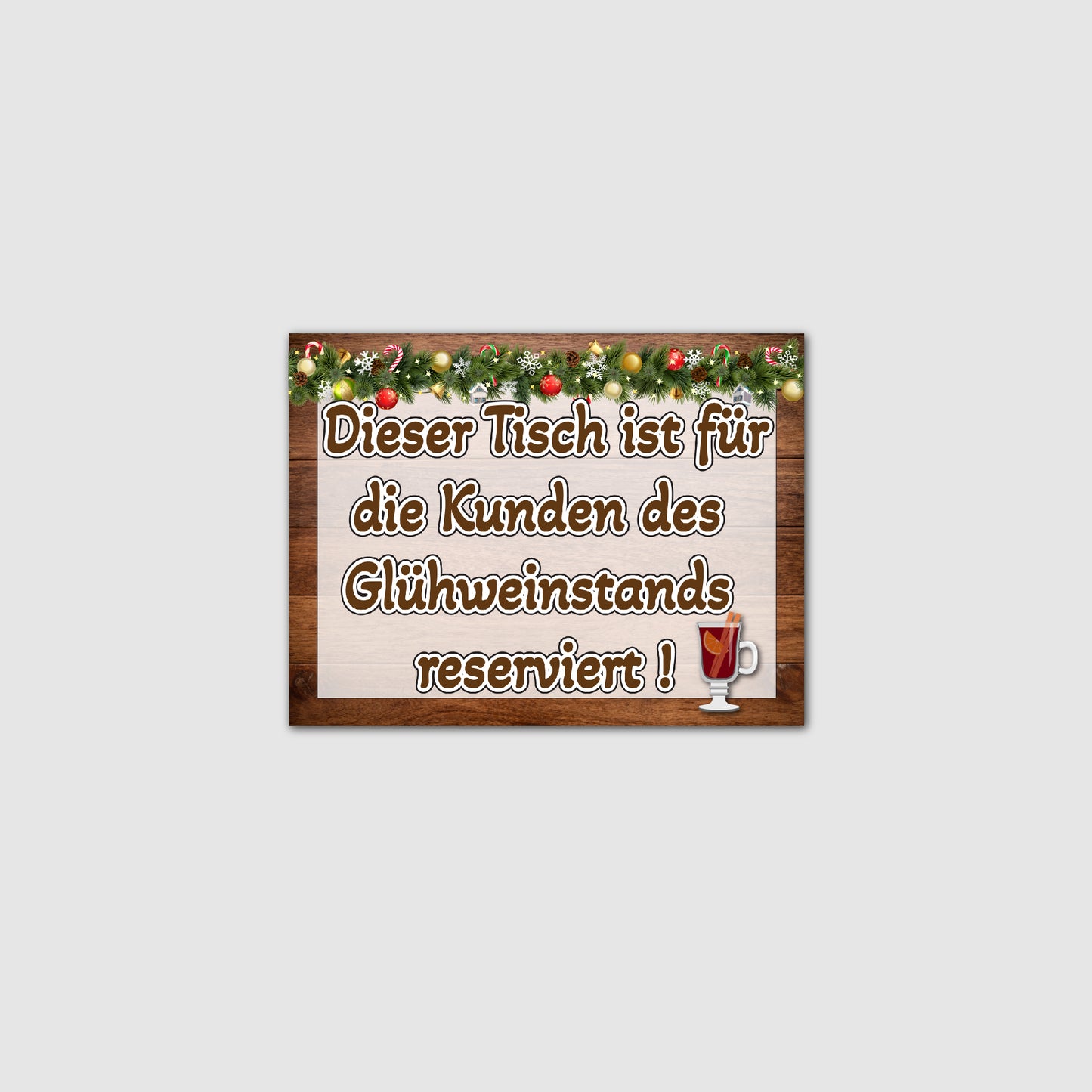 5er Set Reserviert Schilder