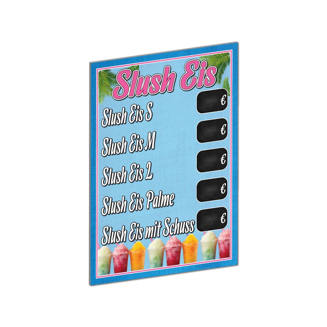 Slush Eis Preistafel