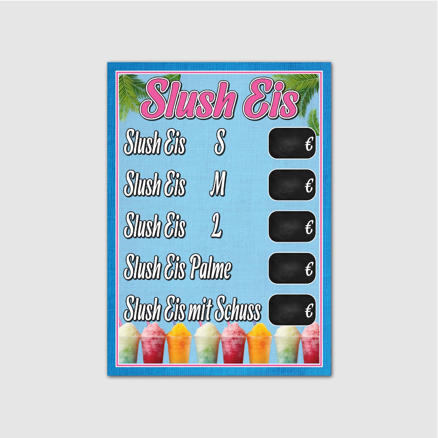 Slush Eis Preistafel