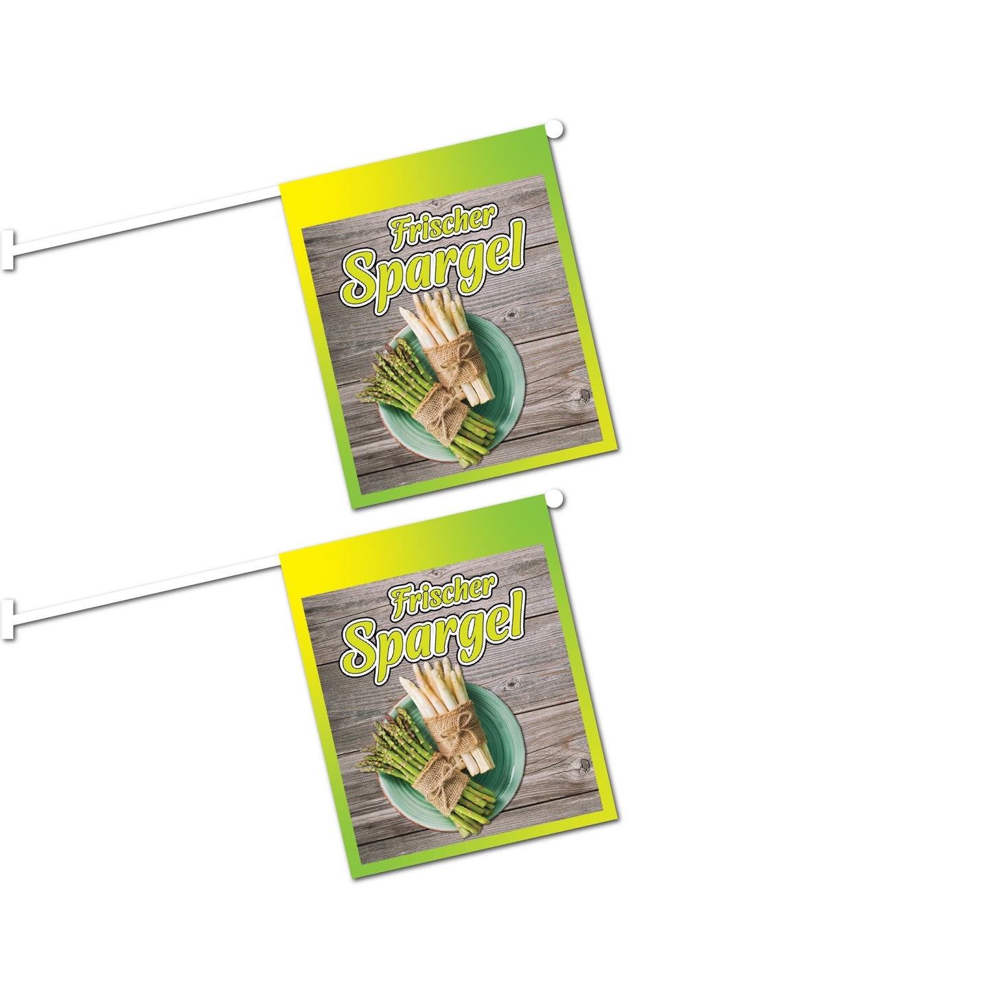 2er Set Spargel Fahnen mit System