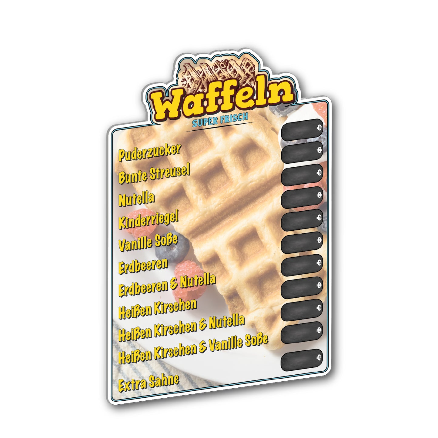 Waffel Preistafel