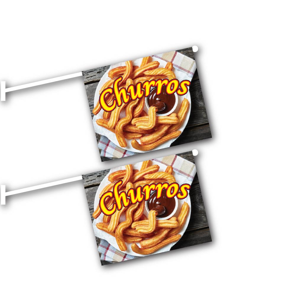 2er Set Churros Fahnen mit System