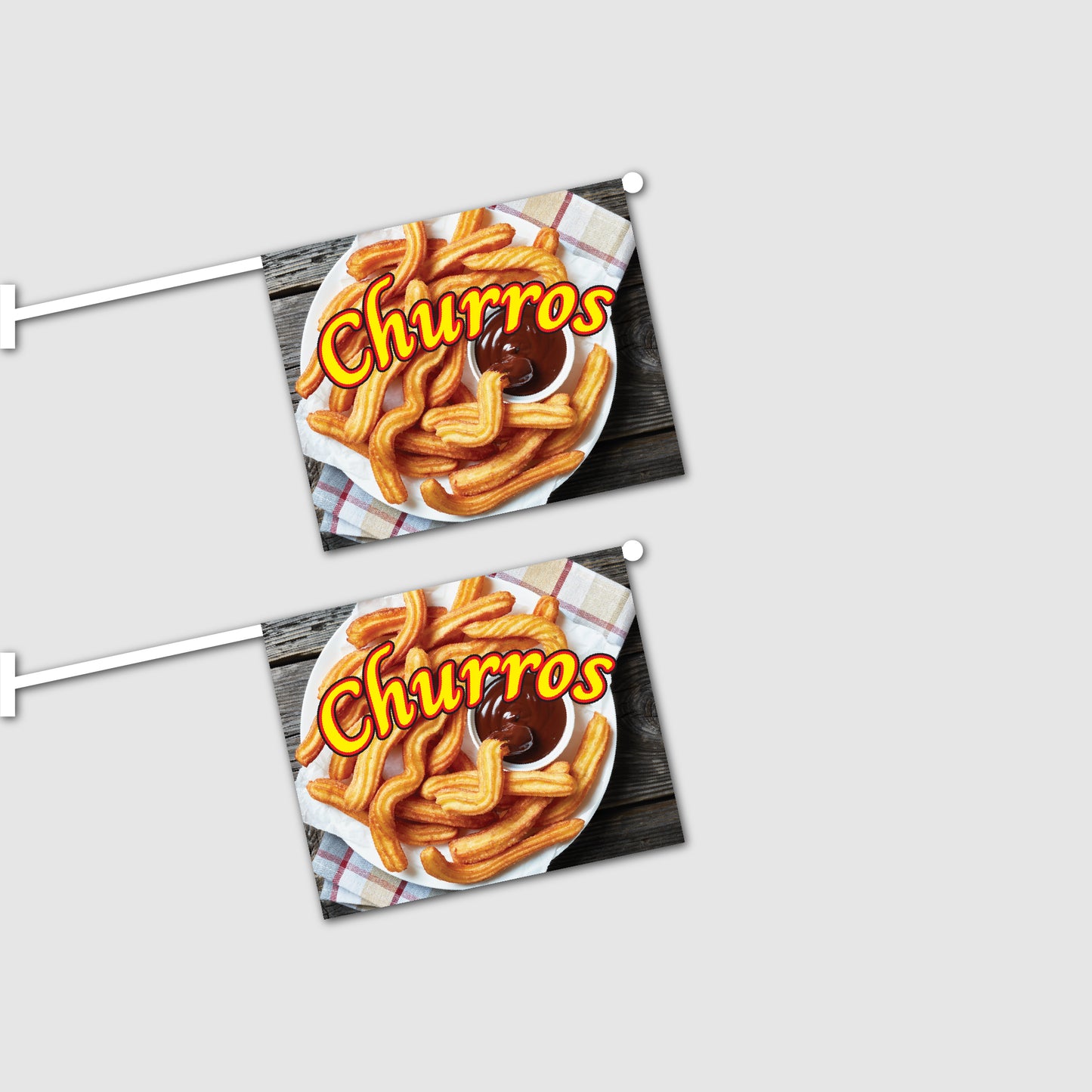 2er Set Churros Fahnen mit System