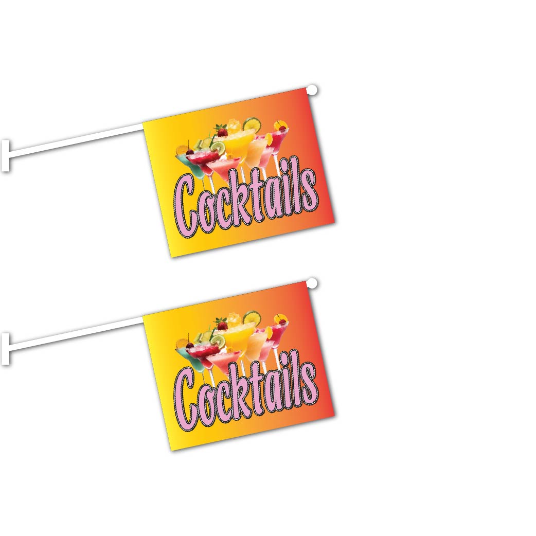 2er Set Cocktail Fahnen mit System