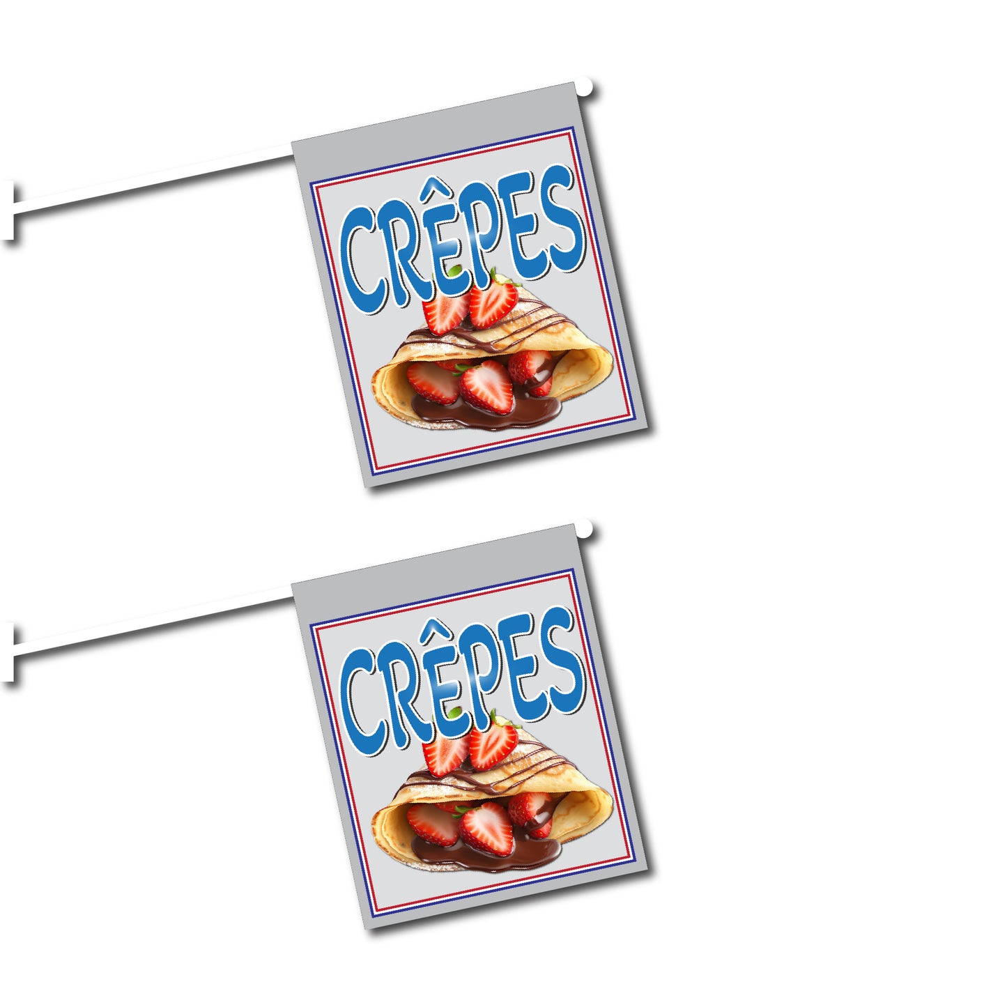 2er Set Crêpes Fahnen mit System
