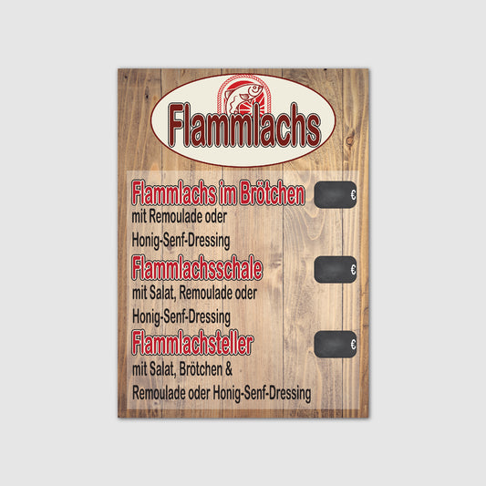 Flammlachs Preistafel
