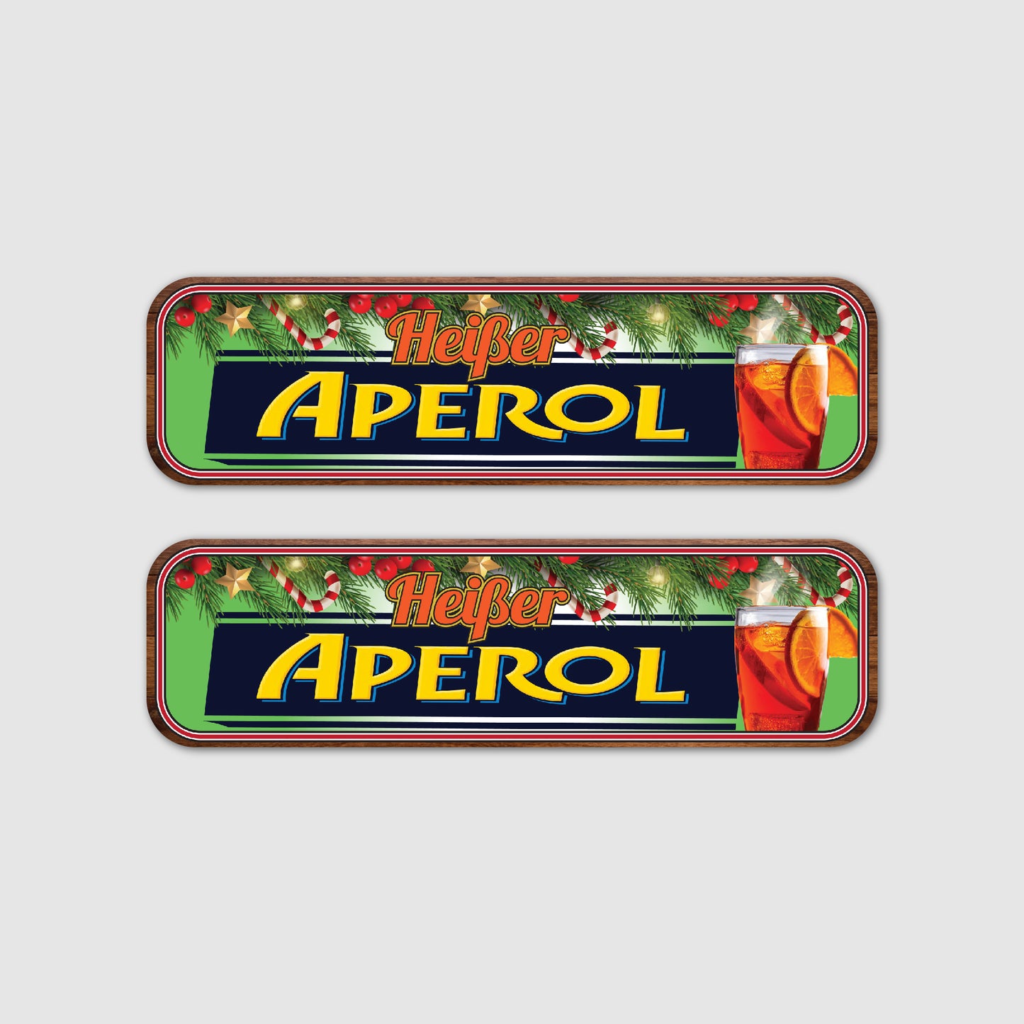 2er Set Weihnachtliche Aperol Unterhänger