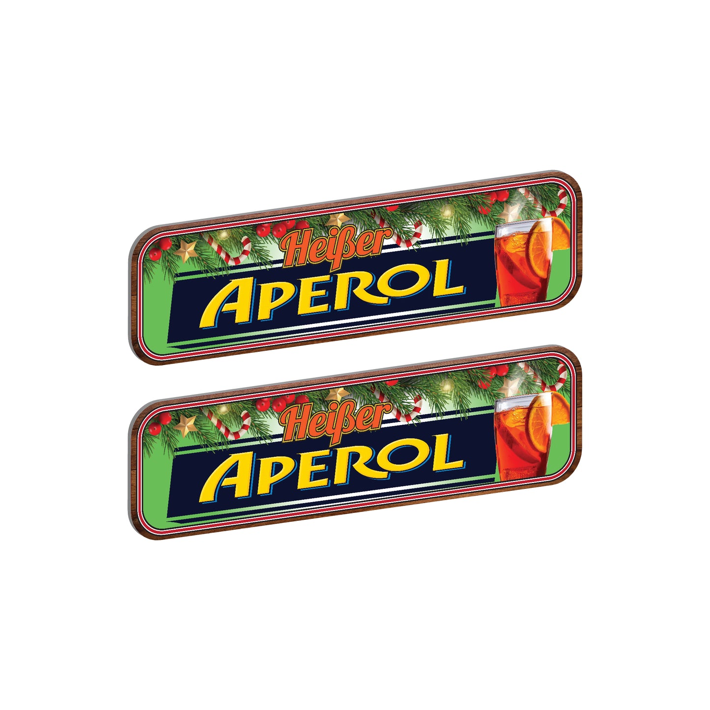 2er Set Weihnachtliche Aperol Unterhänger