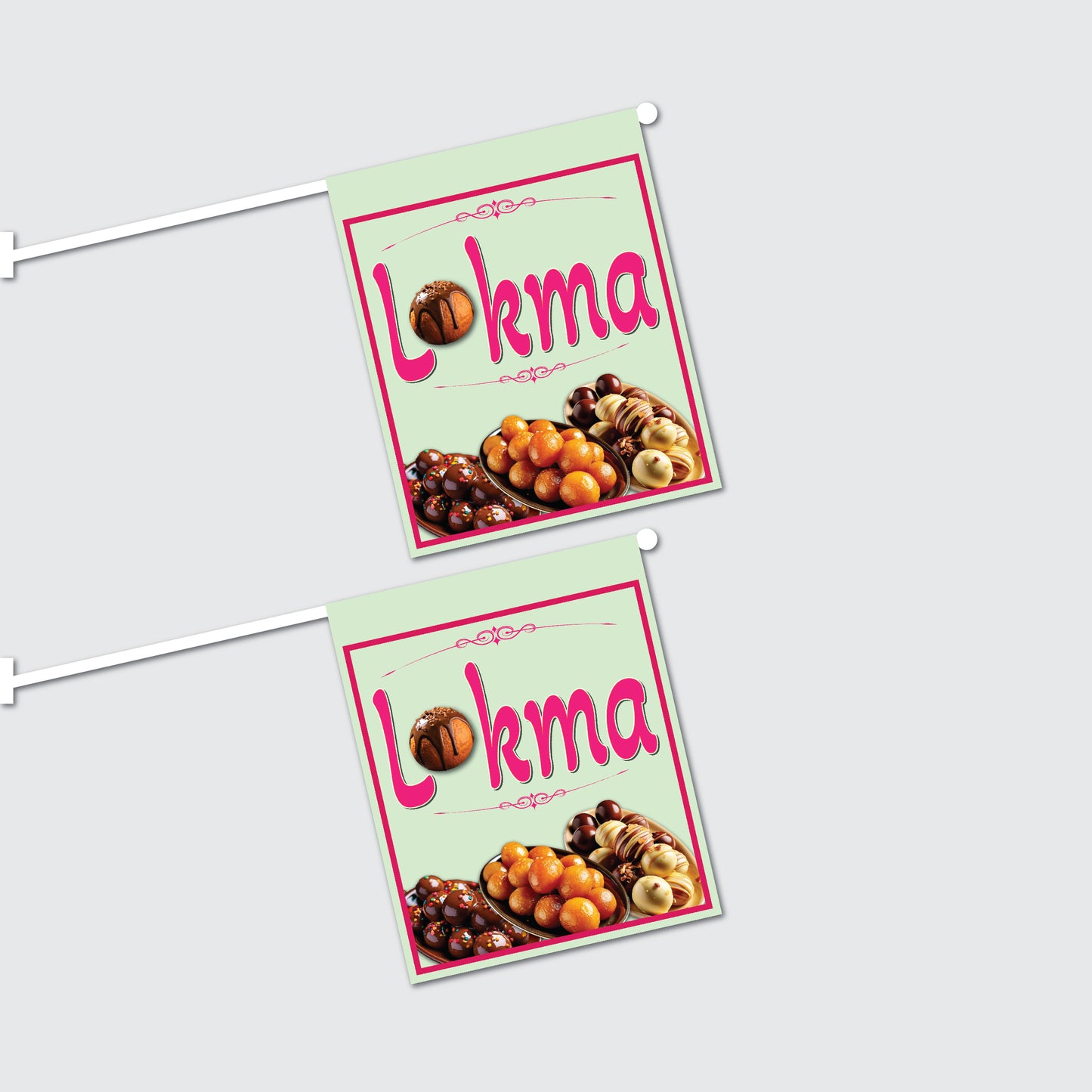 2er Set Lokma Fahnen mit System