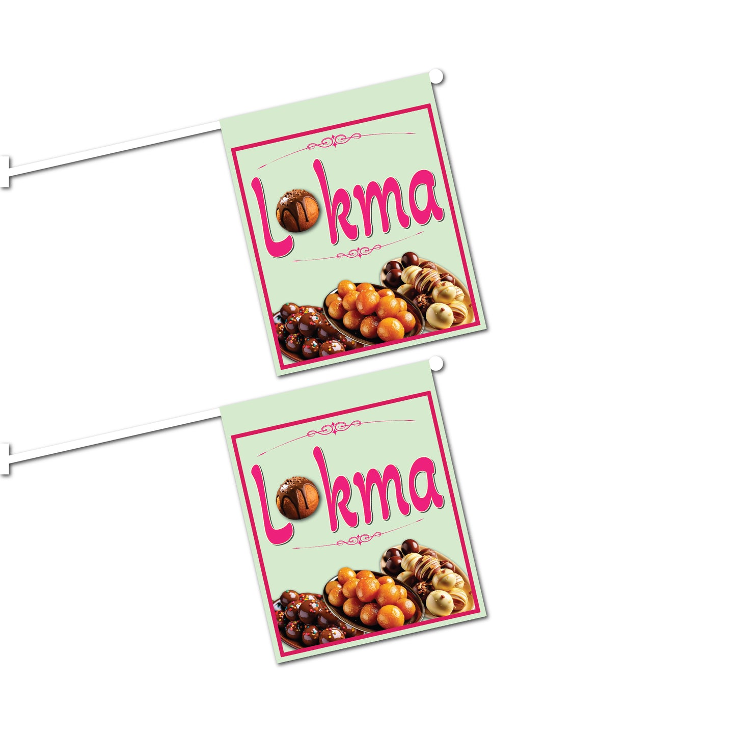 2er Set Lokma Fahnen mit System