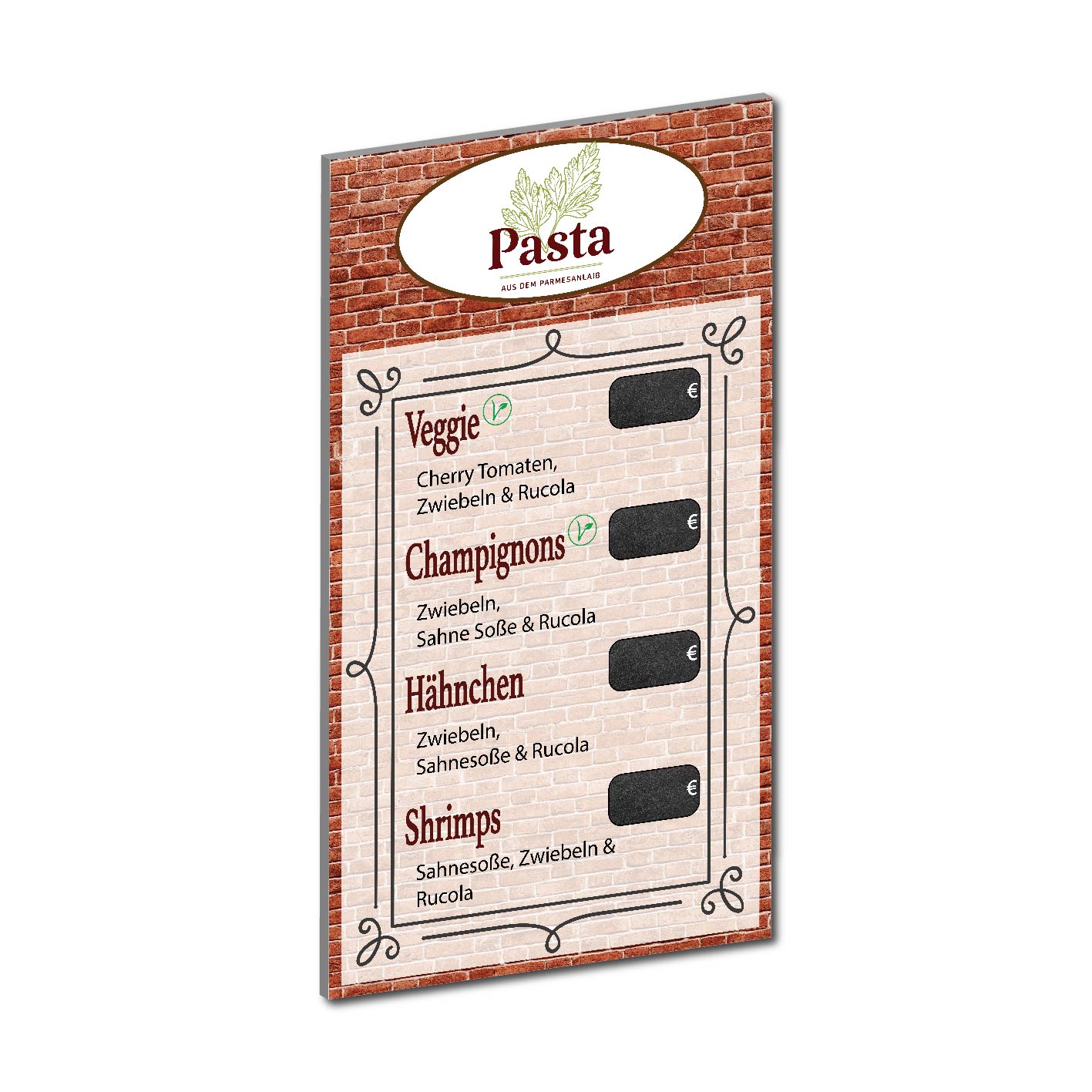 Pasta Preistafel