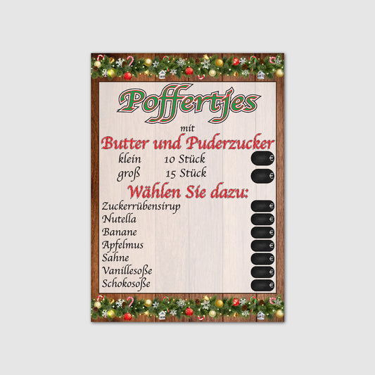 Poffertjes Preistafel