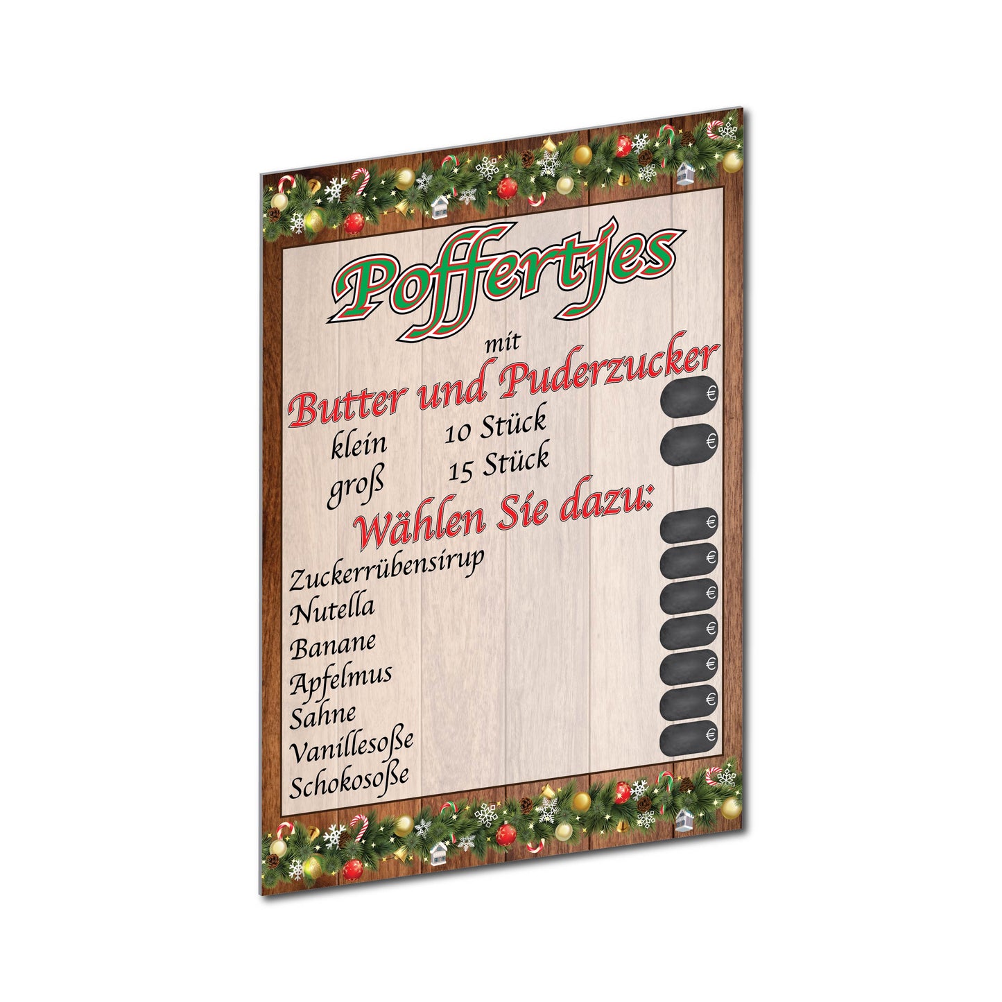 Poffertjes Preistafel