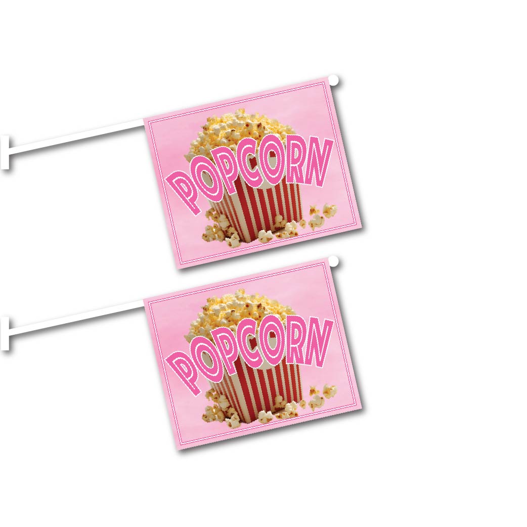 2er Set Popcorn Fahnen mit System