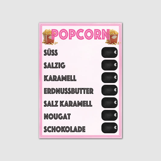 Popcorn Preistafel