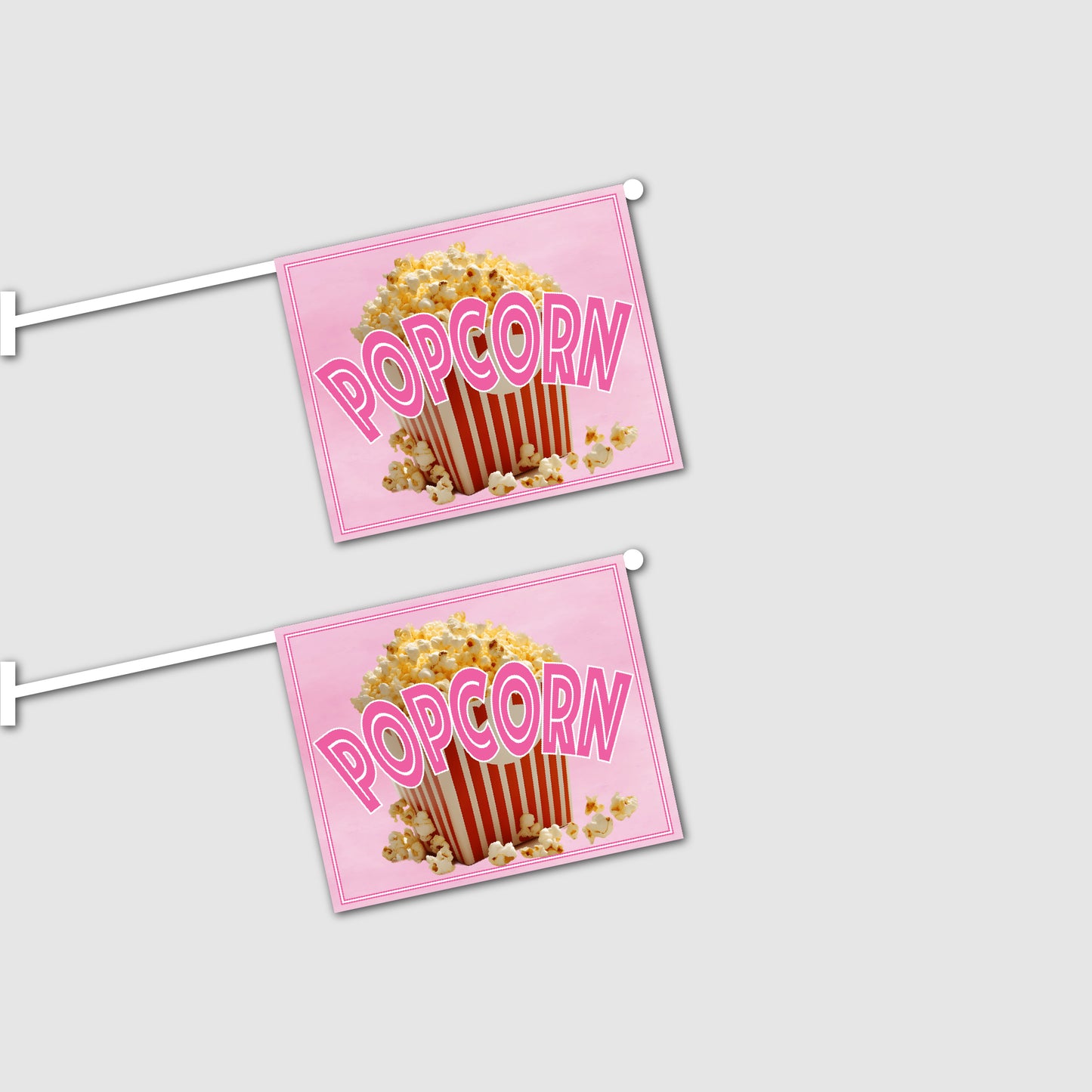 2er Set Popcorn Fahnen mit System