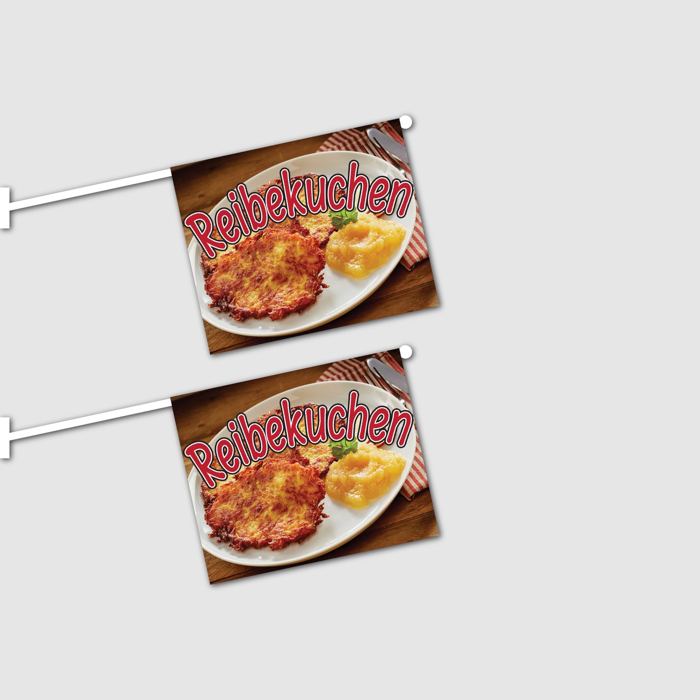2er Set Reibekuchen Fahnen mit System