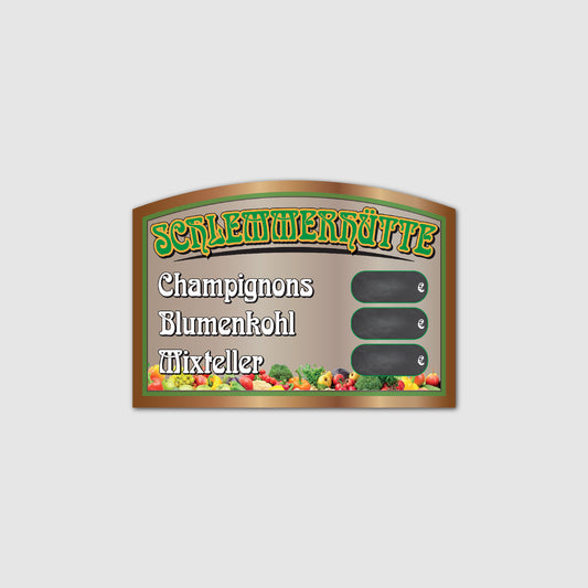 Champignons/Blumenkohl Preistafel