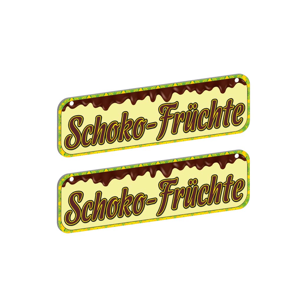 2er Set Schoko-Früchte Unterhänger