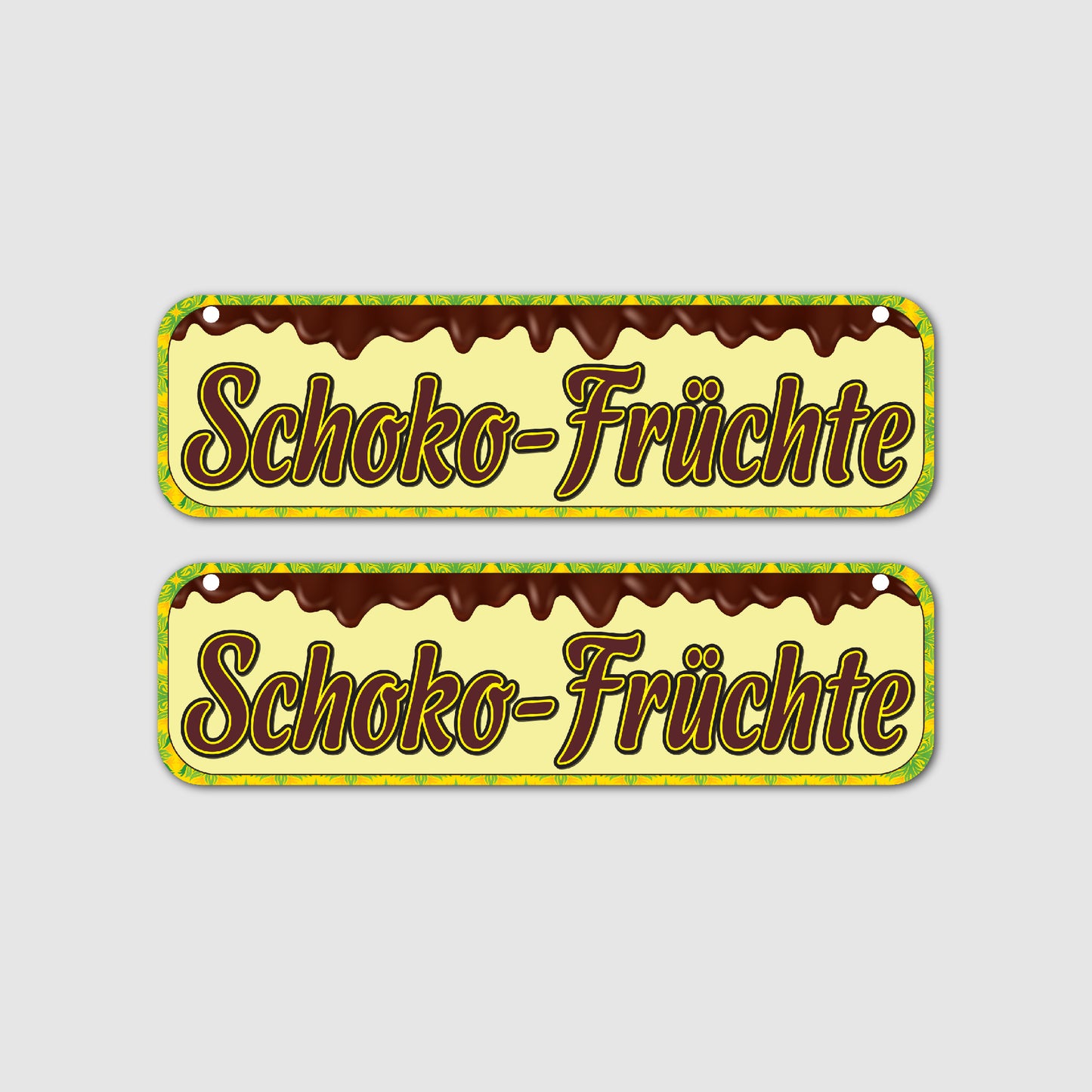 2er Set Schoko-Früchte Unterhänger