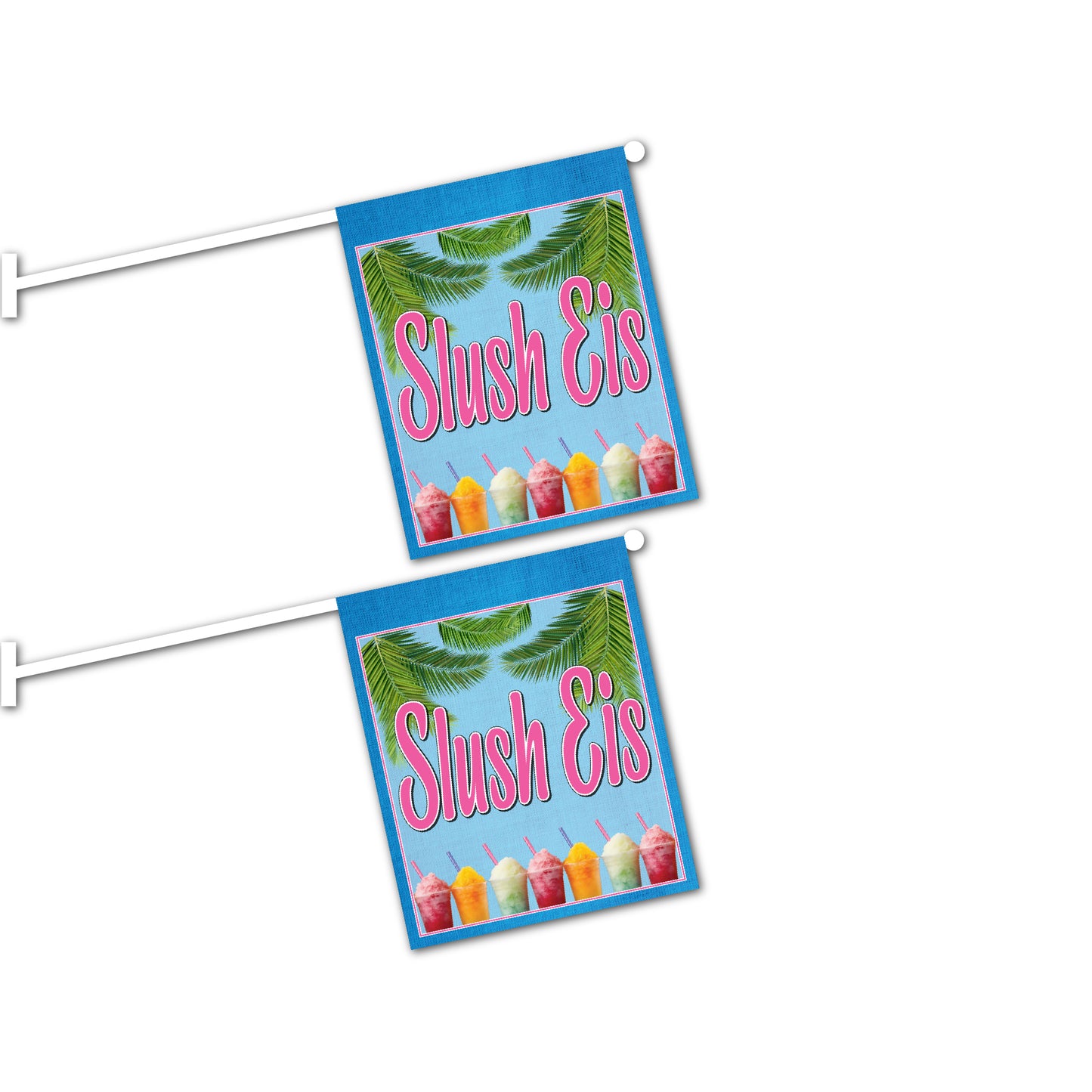 2er Set Slush Eis Fahnen mit System