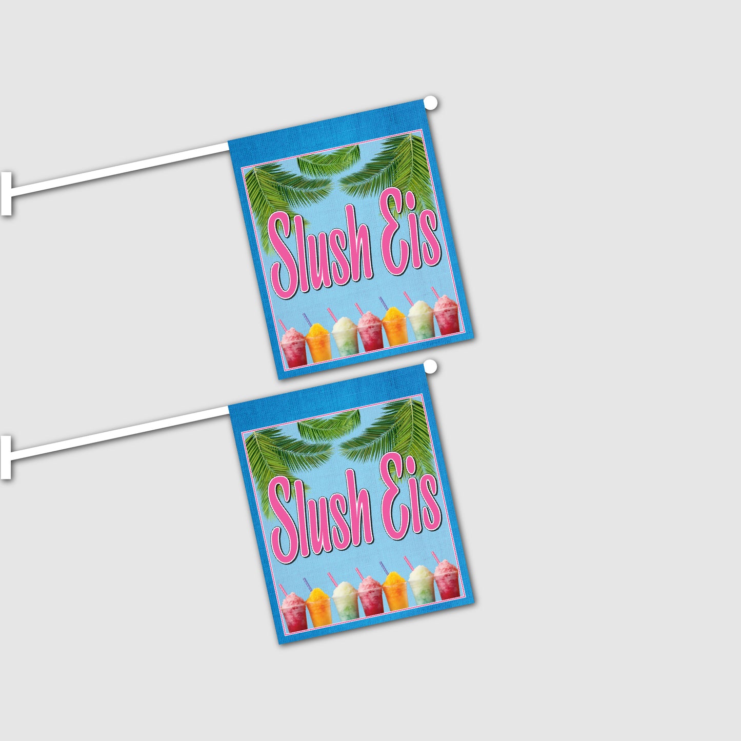 2er Set Slush Eis Fahnen mit System