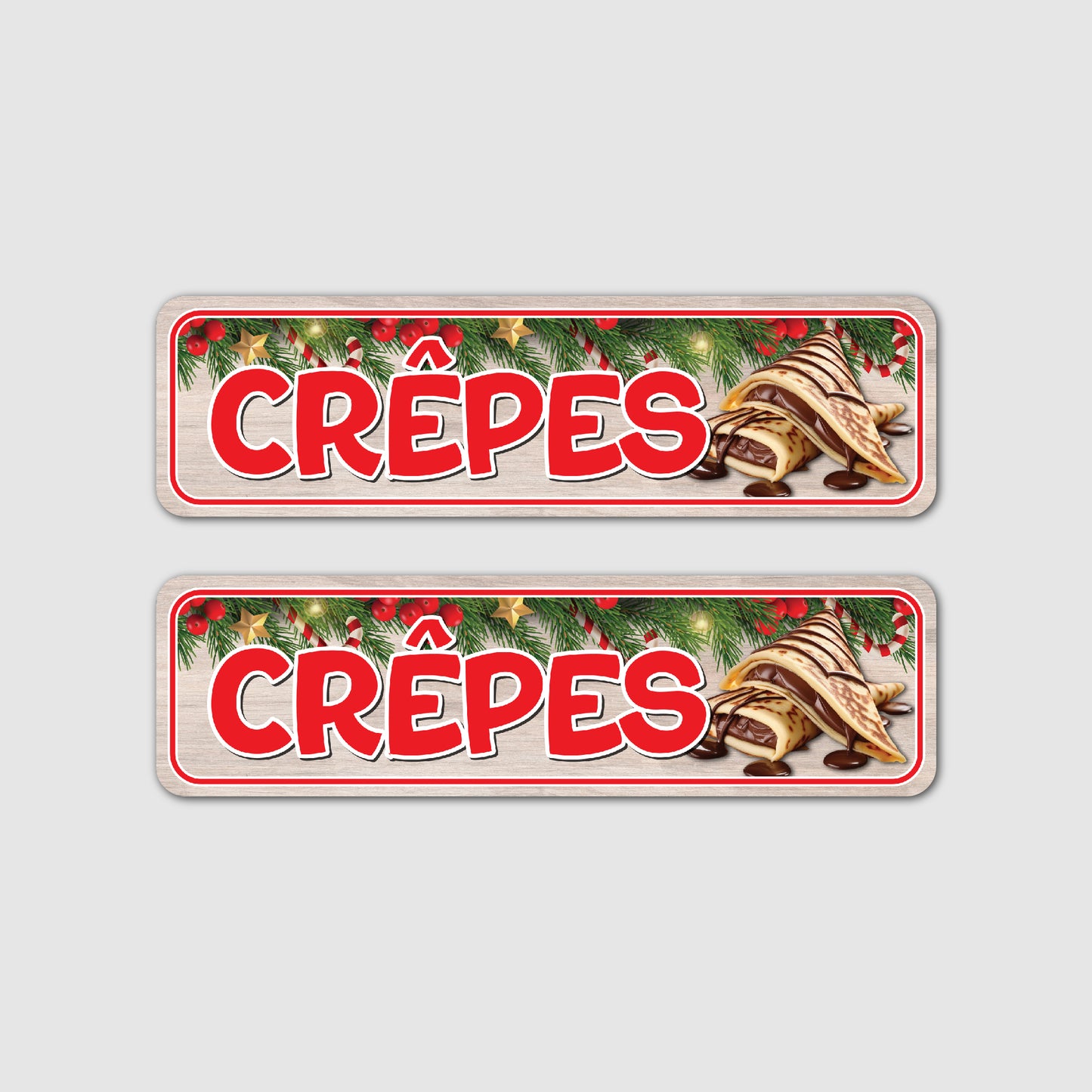 2er Set Weihnachtliche Crêpes Unterhänger (verschiedene Brauntöne)