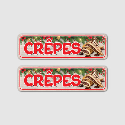 2er Set Weihnachtliche Crêpes Unterhänger (verschiedene Brauntöne)