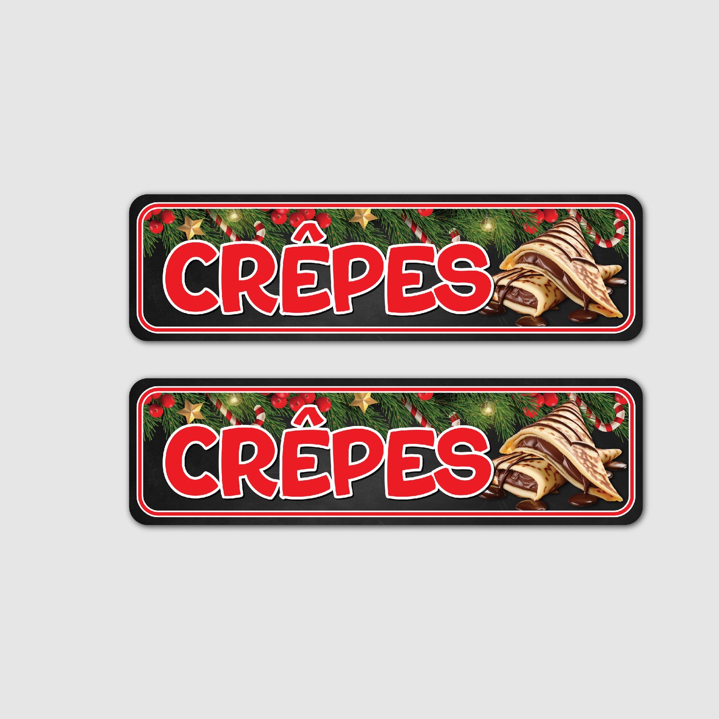 2er Set Weihnachtliche Crêpes Unterhänger (verschiedene grau/schwarz Töne)