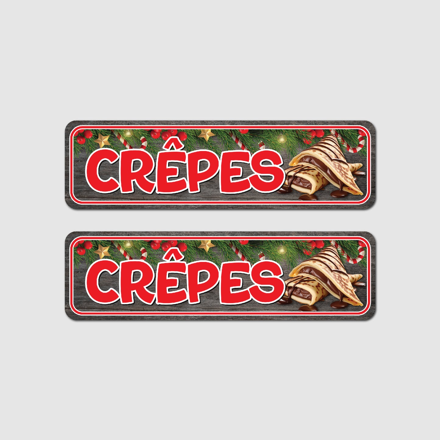 2er Set Weihnachtliche Crêpes Unterhänger (verschiedene grau/schwarz Töne)