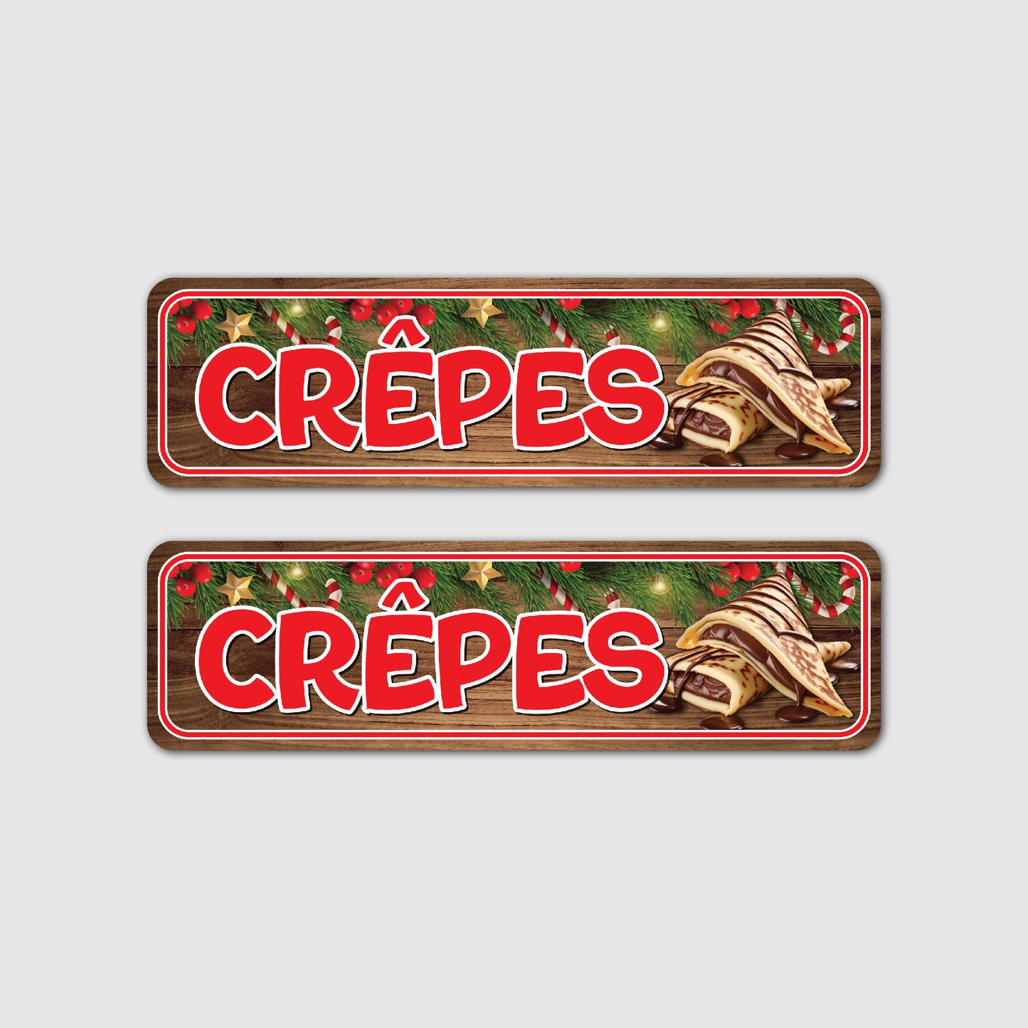 2er Set Weihnachtliche Crêpes Unterhänger (verschiedene Brauntöne)