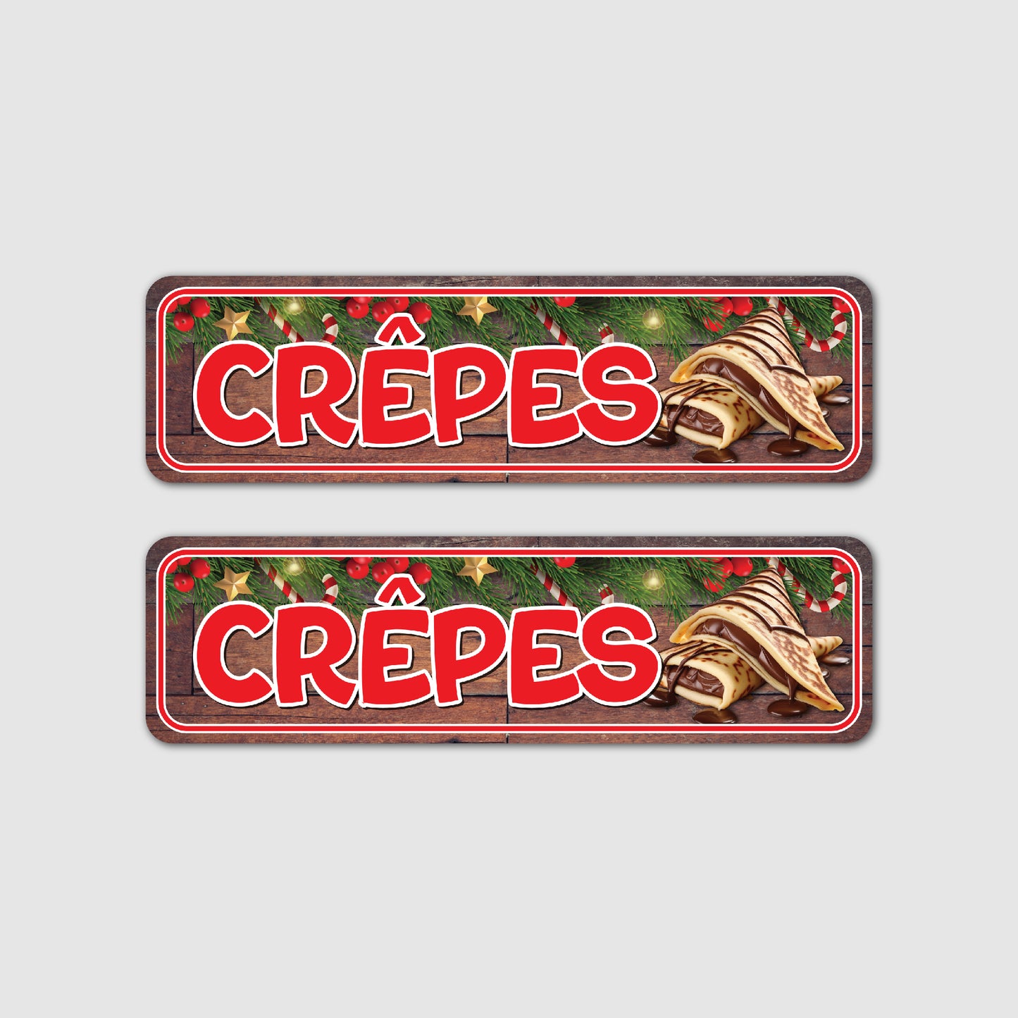 2er Set Weihnachtliche Crêpes Unterhänger (verschiedene Brauntöne)