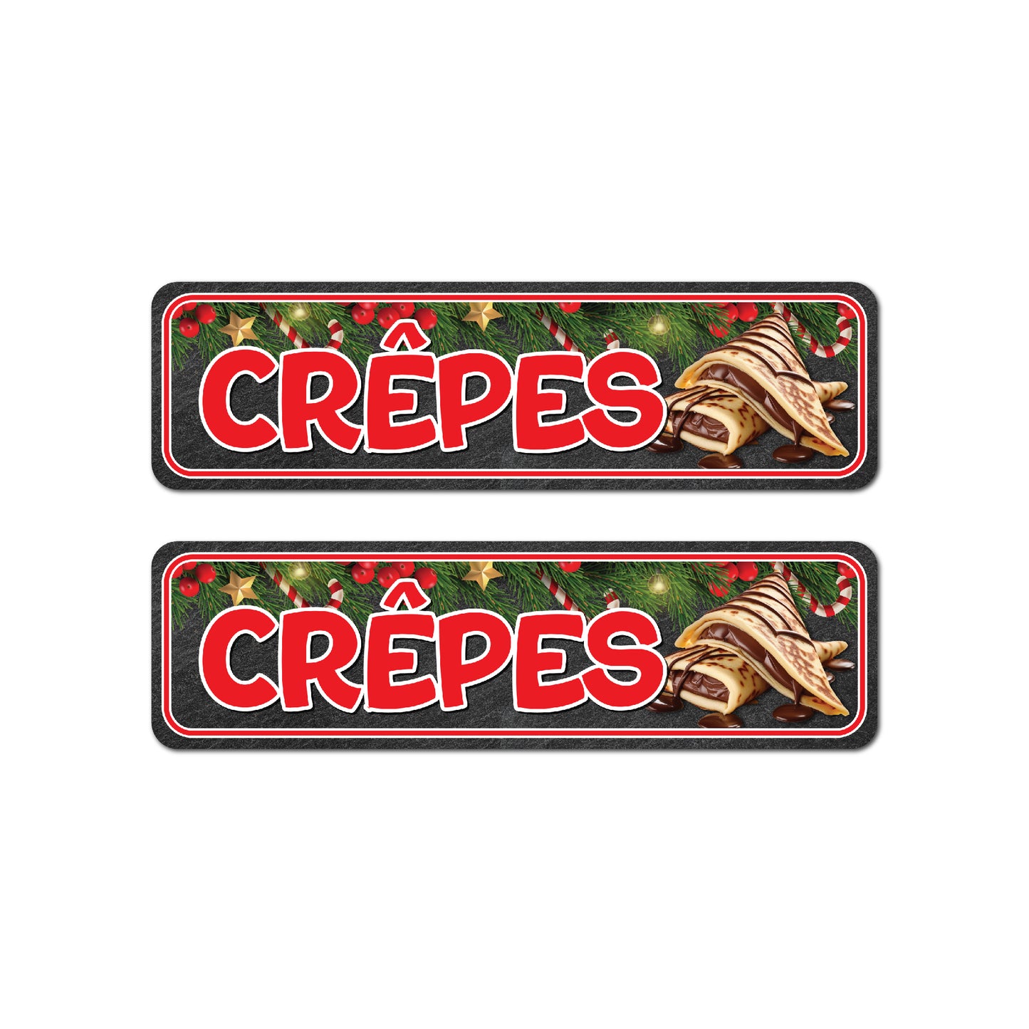 2er Set Weihnachtliche Crêpes Unterhänger (verschiedene grau/schwarz Töne)