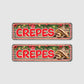 2er Set Weihnachtliche Crêpes Unterhänger (Steinwand verschiedene Farben)