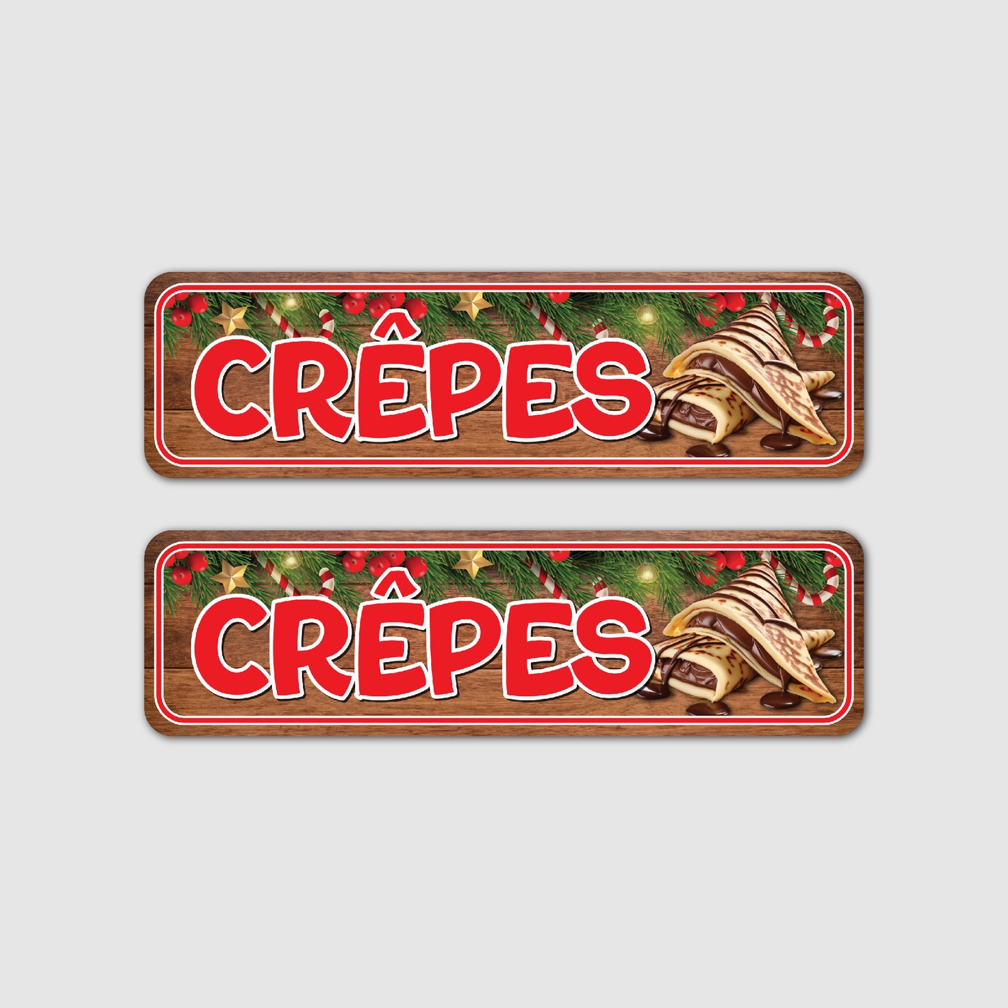 2er Set Weihnachtliche Crêpes Unterhänger (verschiedene Brauntöne)