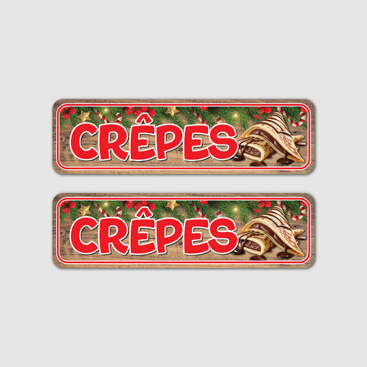 2er Set Weihnachtliche Crêpes Unterhänger (verschiedene Brauntöne)