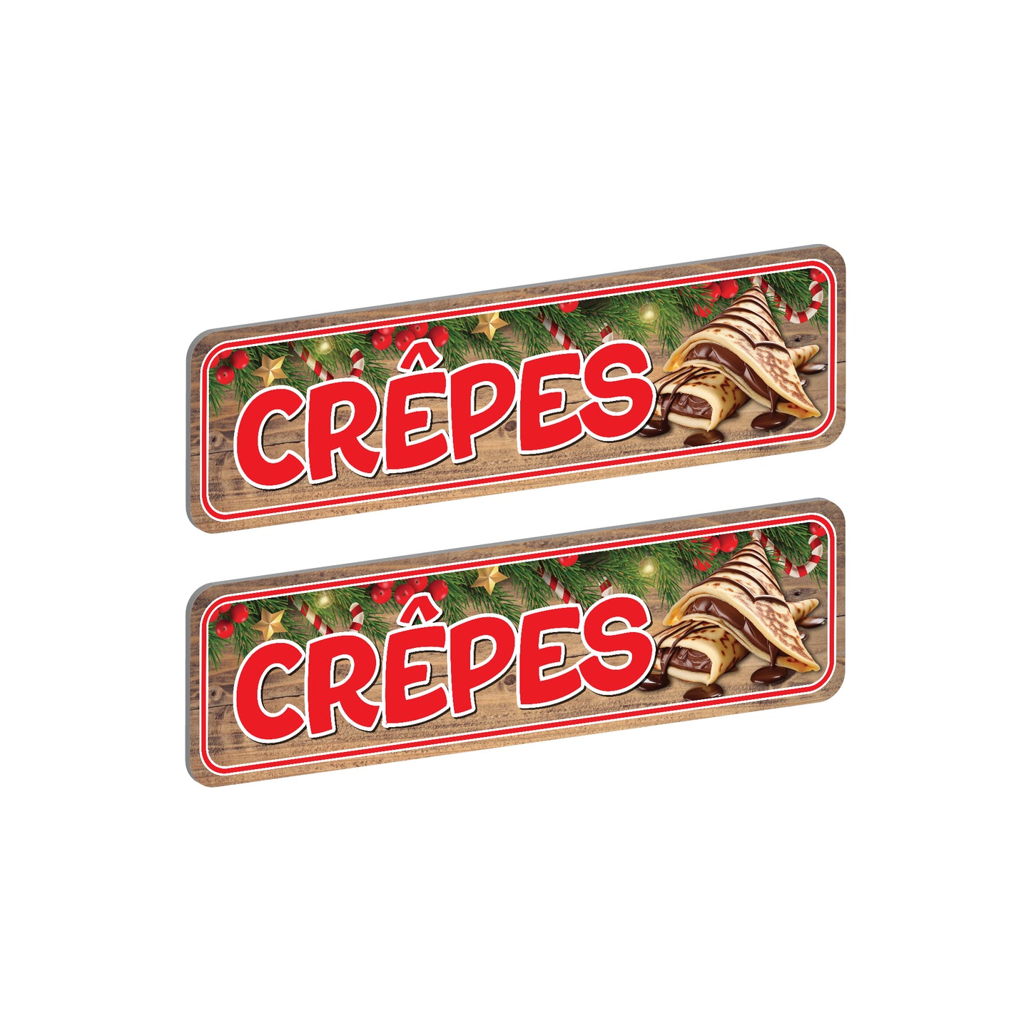 2er Set Weihnachtliche Crêpes Unterhänger (verschiedene Brauntöne)