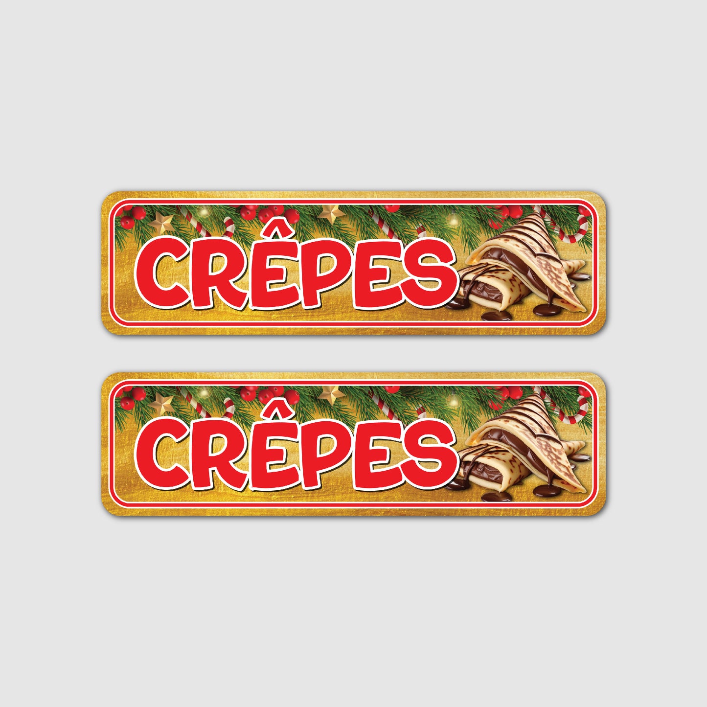 2er Set Weihnachtliche Crêpes Unterhänger (verschiedene Brauntöne)