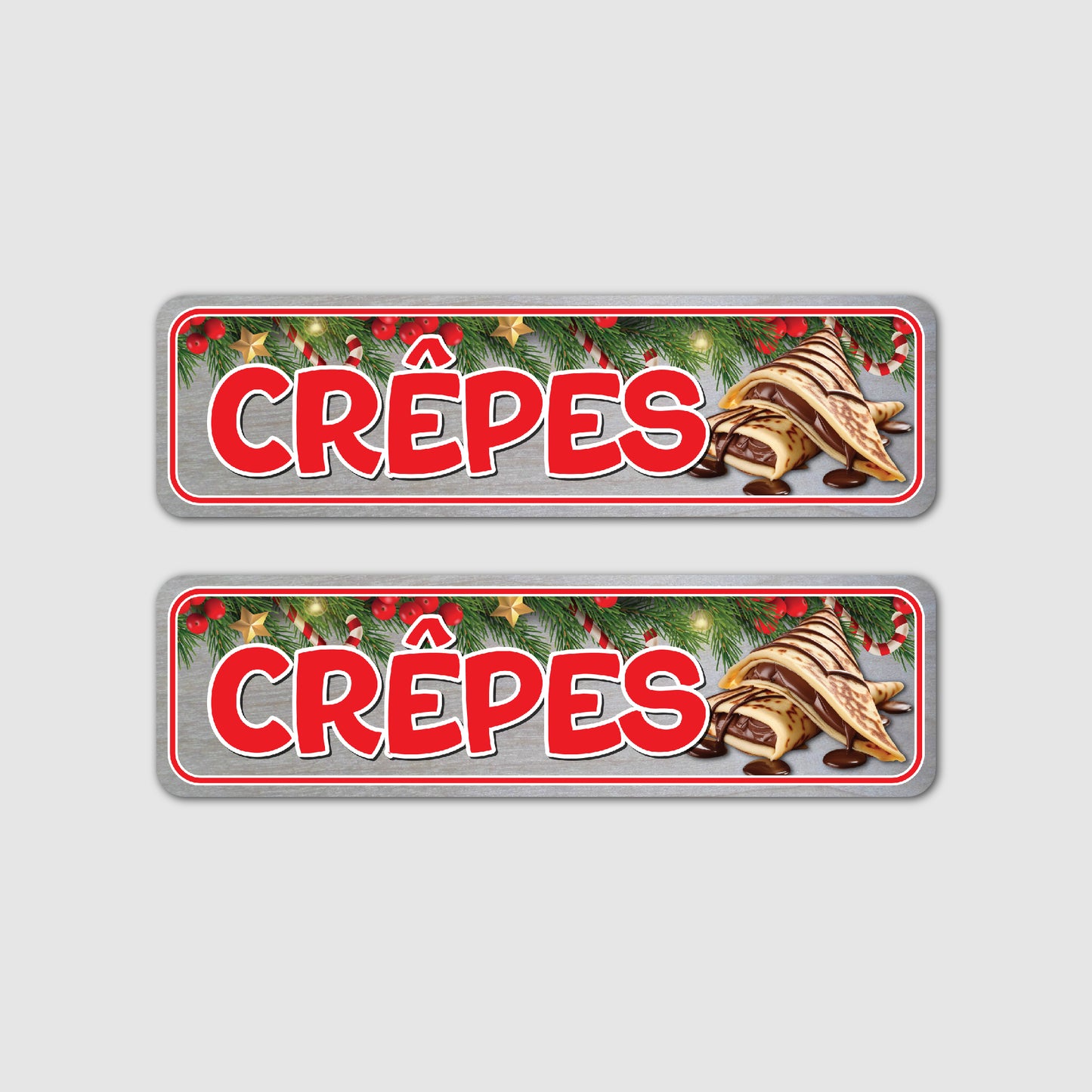 2er Set Weihnachtliche Crêpes Unterhänger (verschiedene grau/schwarz Töne)