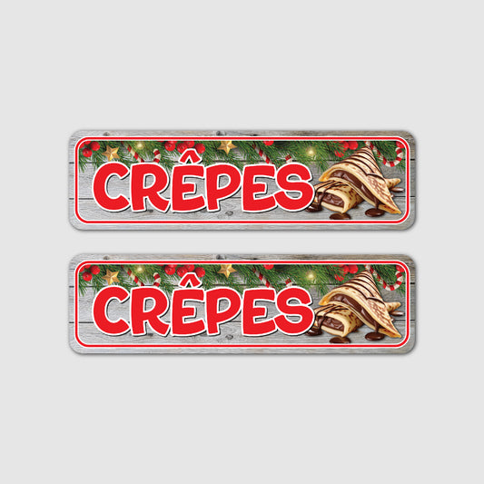 2er Set Weihnachtliche Crêpes Unterhänger (verschiedene grau/schwarz Töne)