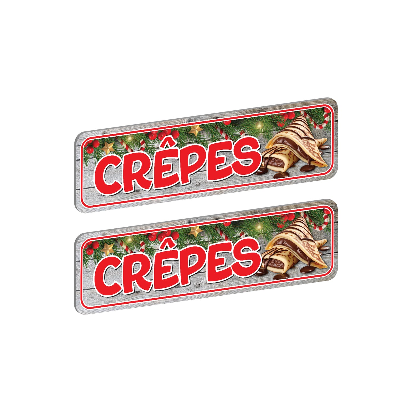 2er Set Weihnachtliche Crêpes Unterhänger (verschiedene grau/schwarz Töne)