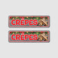 2er Set Weihnachtliche Crêpes Unterhänger (verschiedene grau/schwarz Töne)