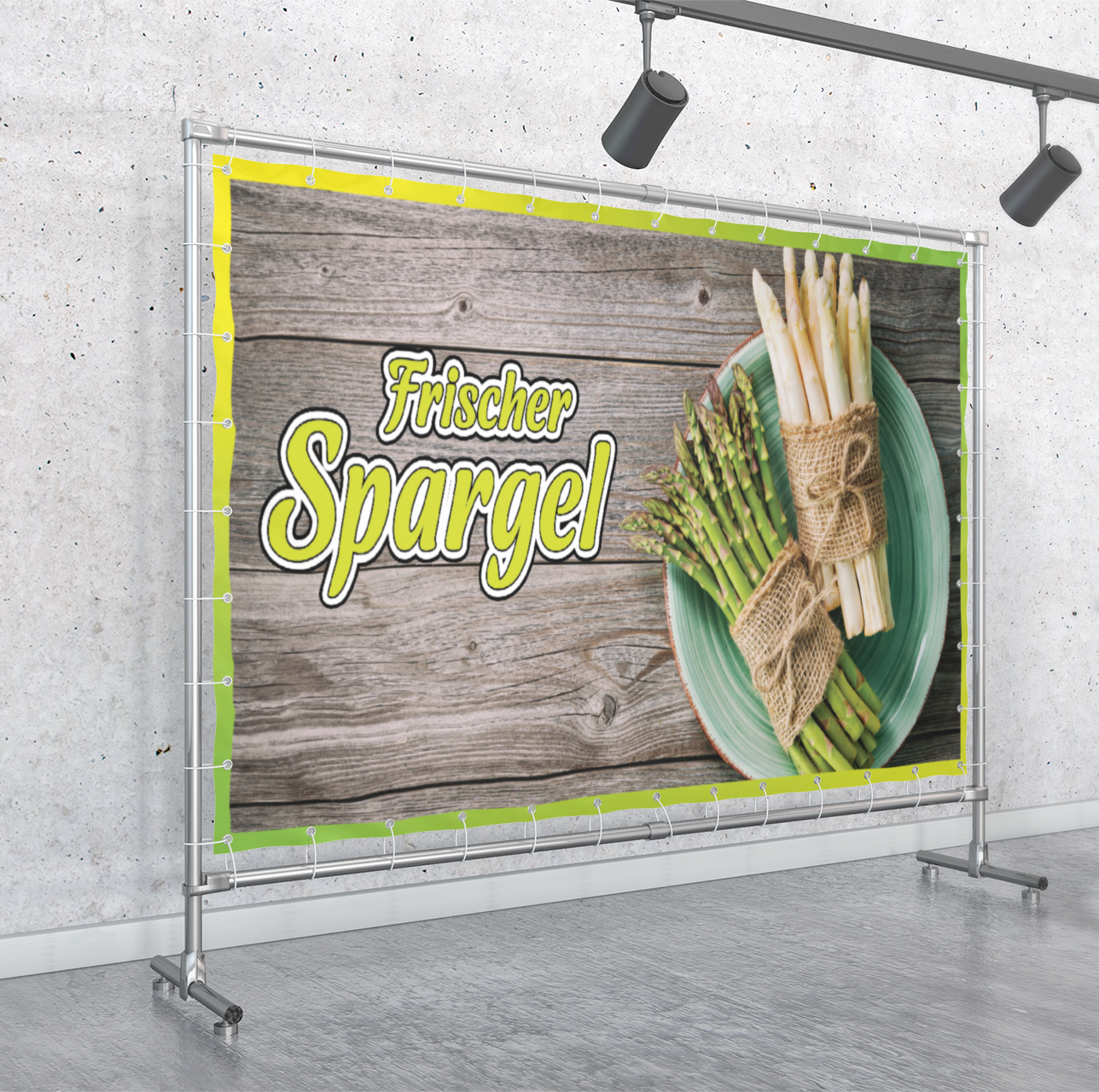 Bauzaun-Banner Spargelzeit